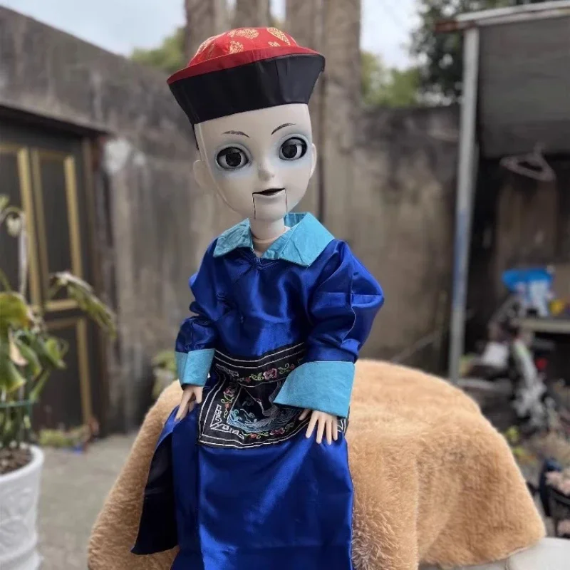 

ventriloquism puppet performance props, eyeballs, eyelids, and mouth are flexible and movable