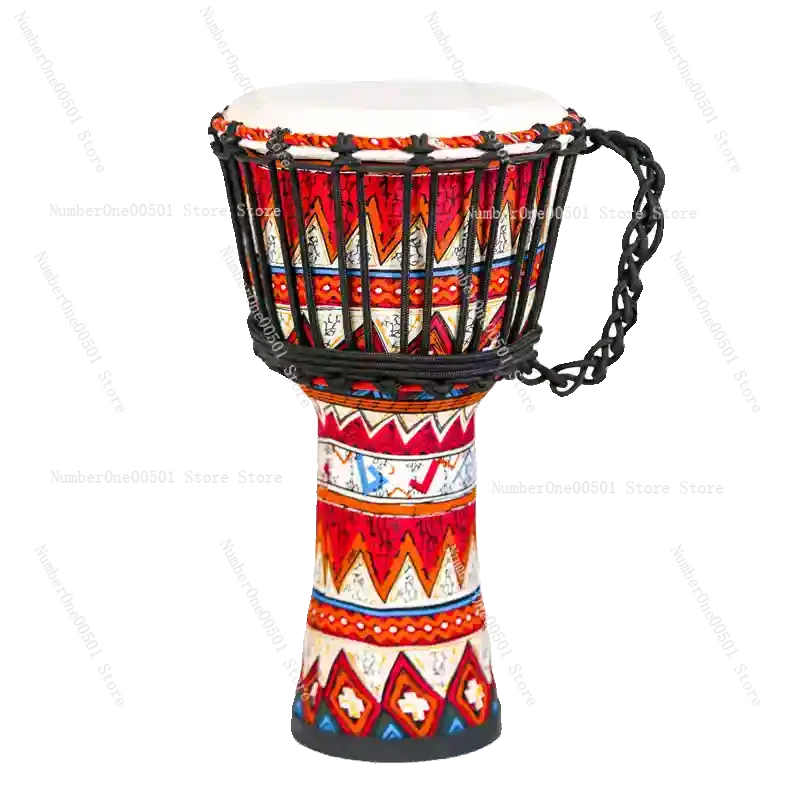 

Goatskin Drumhead Hand Drum Colorful Art Patterns 8 inch Congo Drum Bongo Drum Great Gift for Beginners Adults and Kids