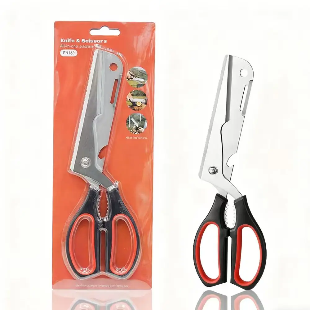 

Doбели из нержавеющей стали съемные бытовые кухонные большие ножницы мощный открытый кемпинг слайсер для барбекю резак для барбекю многофункциональные инструменты