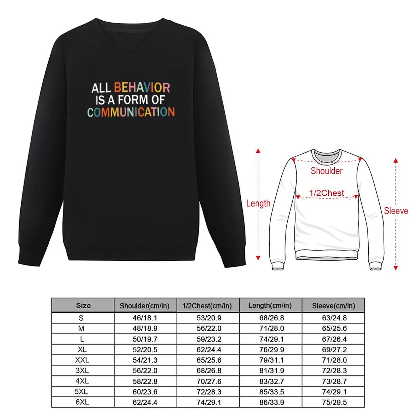 All Behavior Is A Form Of Communication, ABA Therapy Pullover Hoodie mens designer clothes mens clothing sports sweatshirt man