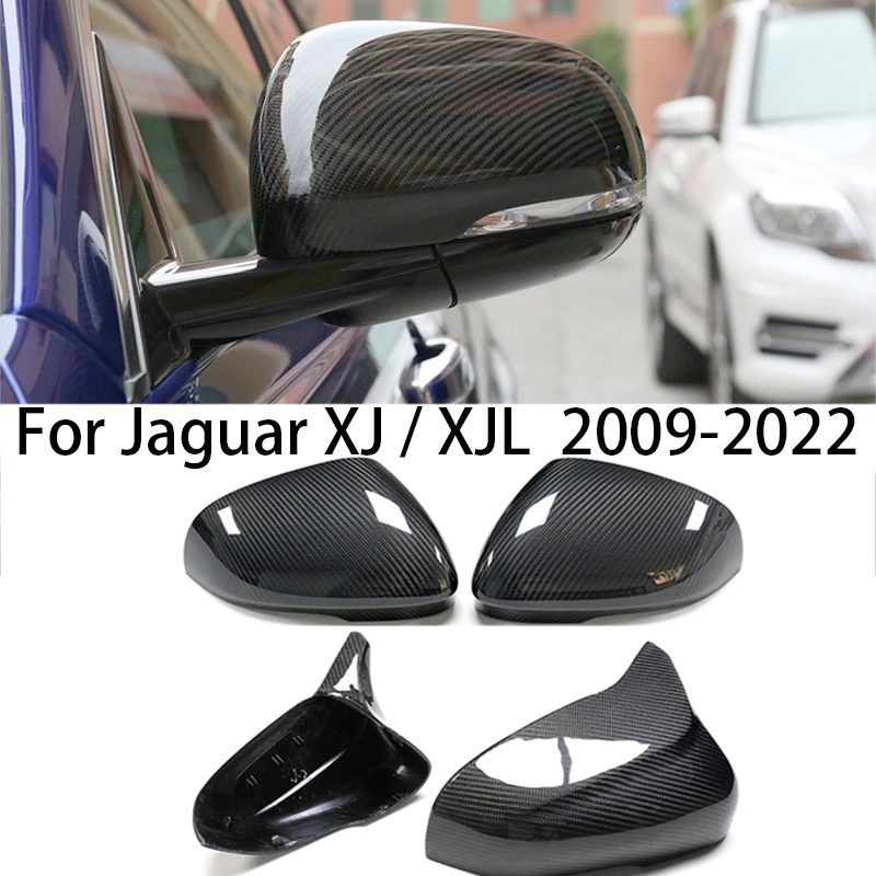 

Dry Carbon Fiber OEM/OX Horn Car Side Rear View Mirror Cover Caps For Jaguar XJ / XJL 2009-2022 Replacement/Add On Style