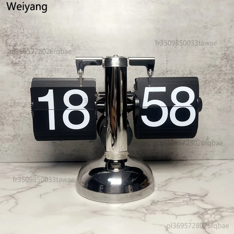 Vintage Flip-Digitaluhr, Mechanische Automatisch Blätternde Tischuhr, Büro-Flip-Digitaluhr, Heimdekoration, Dropshipping