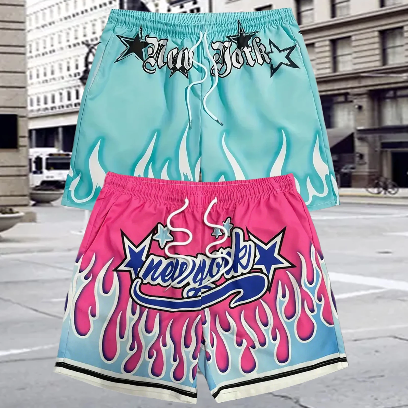 

Мужские шорты: модные гавайские пляжные шорты, повседневные свободные шорты для взрослых, быстросохнущие удобные мотоциклетные шорты для улицы