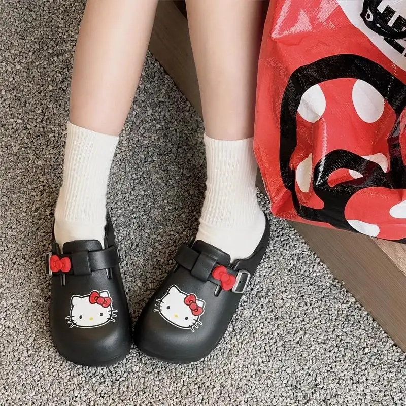 

Sanrio Hello Kitty Girl Slippers Summer Breathable Eva Comfort Soft Sole Student Cartoon Kawaii Anime New Style Casual Shoes Hot