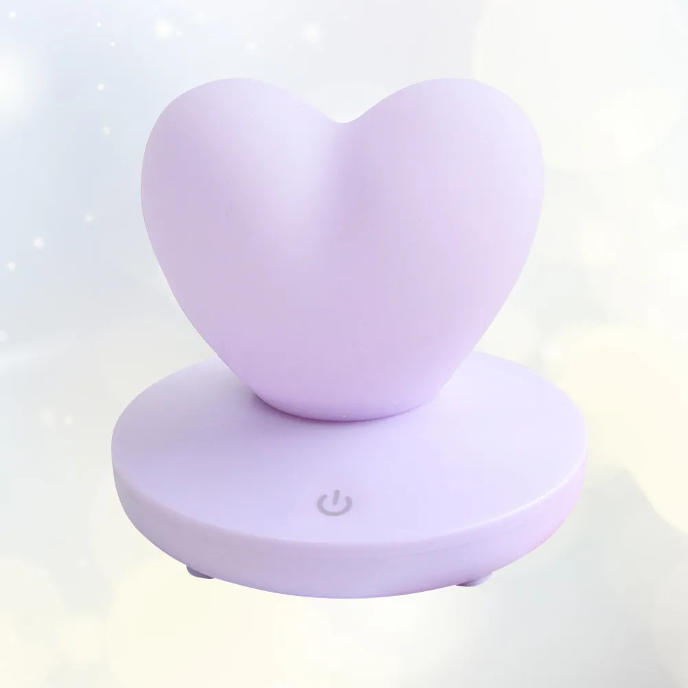 

Rechargeable Heart Shaped Night Light Compact Lightweight Creative Silicone Lamp for Room Bedroom Leisure Entertainment