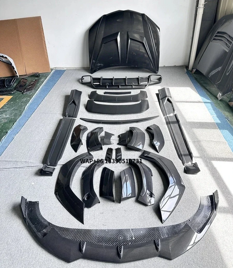 

Dry Carbon Fiber Front Lip Side Skirts Rear Spoiler Diffuser Hood Body Kit for Urus Upgraded 1016 Style Wide Body Kit