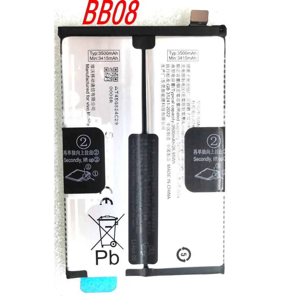 

New 7.7V BB08 High Quality Genuine Battery For Vivo iQOO Neo 10S Pro+ Mobile phone 2ICP6/34/100