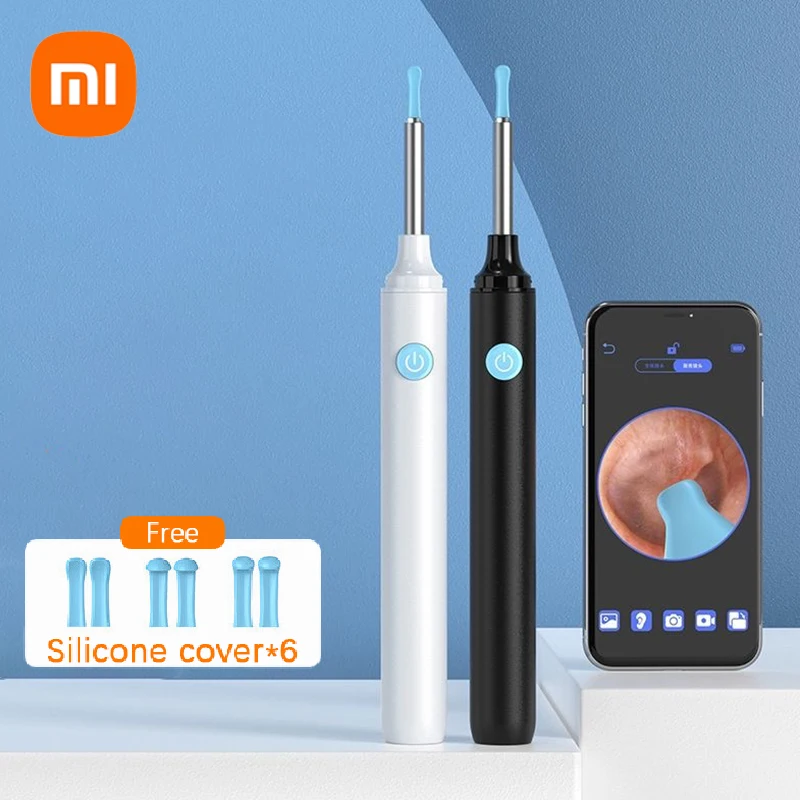 Xiaomi Sunuo Intelligente Visuele Ear Graven Lepel Camera Led Licht Otoscoop Endoscoop Draadloze Oor Picker Oorsmeer Remover Tools