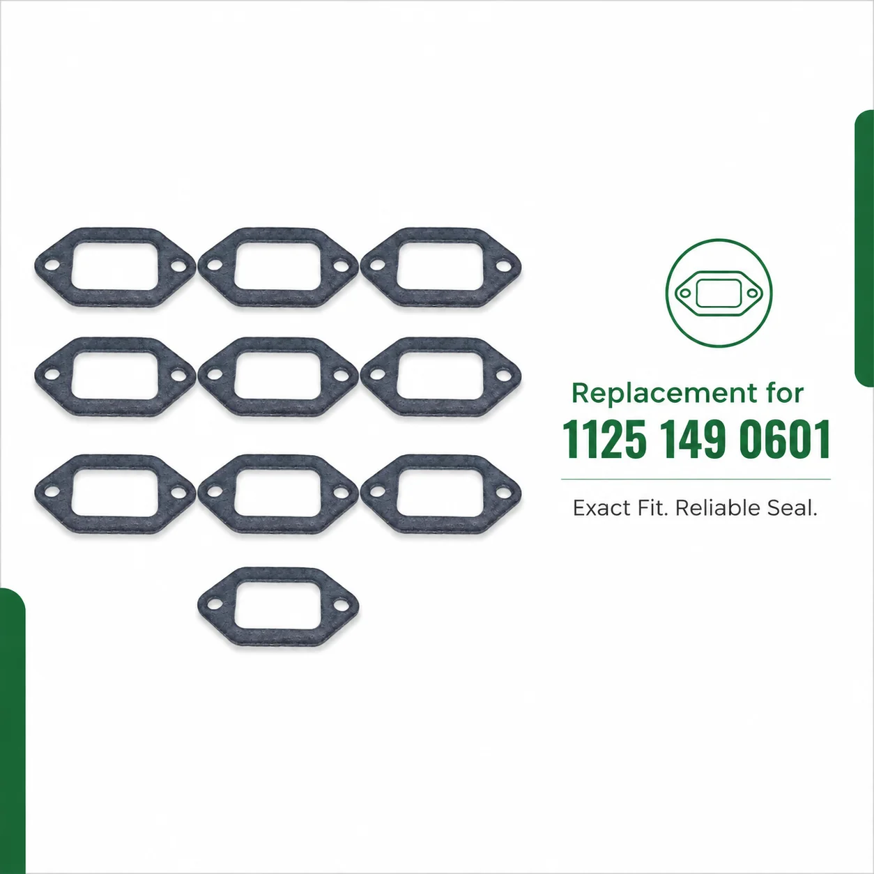 Exhaust Muffler Gasket Set 10Pcs/lot 1125 149 0601 For Stihl MS361 MS380 MS381 MS440 MS441 Chainsaw Saw Parts Replacement Kit