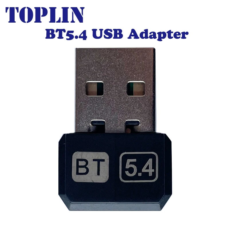 Adaptador USB Bluetooth 5.4 Dongle para PC Speaker, Teclado Mouse sem fio, Receptor de Áudio de Música, Transmissor Livre