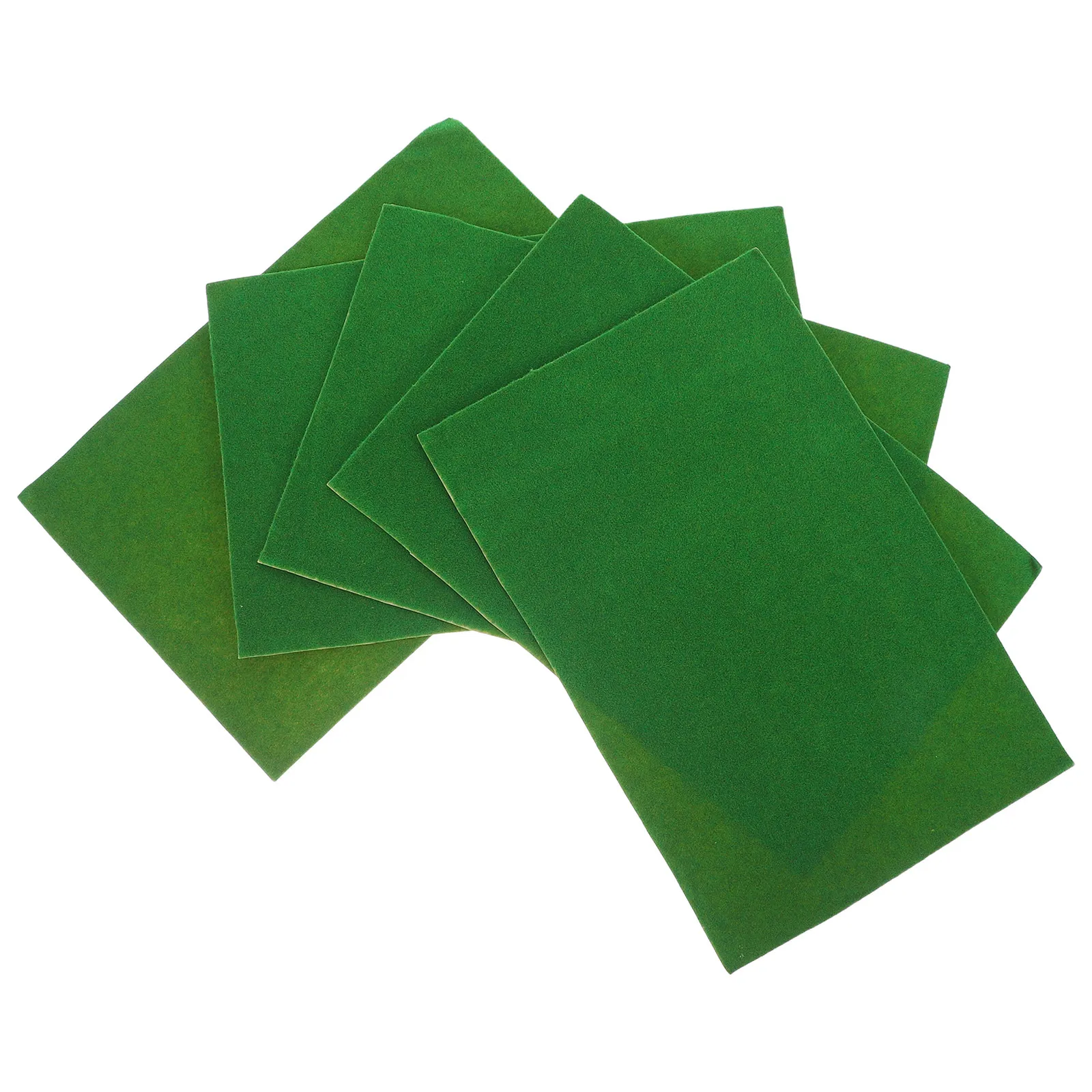 

5Pcs Micro Landscape Turf Grass Sheets A4 Size Flocked Nylon Artificial Grass for Miniature Scenes Dollhouse Ornaments Craft