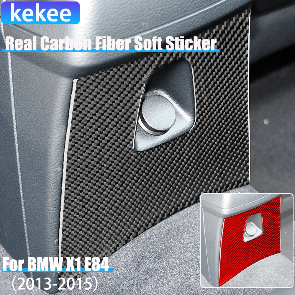 

Автомобильные аксессуары из настоящего углеродного волокна, задний центральный вентиляционный отверстие, декоративная внутренняя крышка, мягкая наклейка для BMW X1 E84 2013 2014 2015