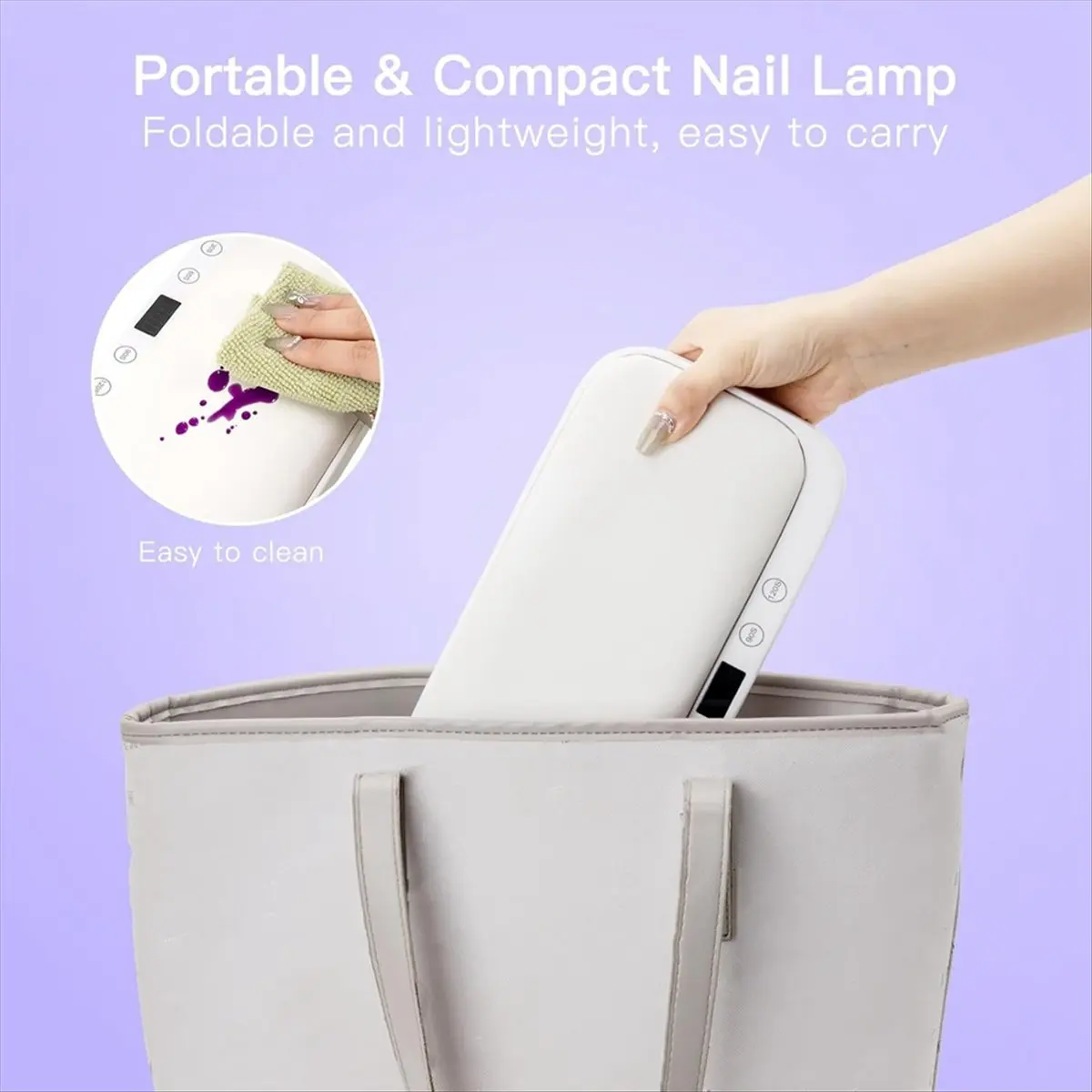 AIMA UV Nail Lamp with Arm Rest UV Gloves, LED Nail Light for Gel Nails Polish, 4 Timer Foldable Nail Dryer EU Plug