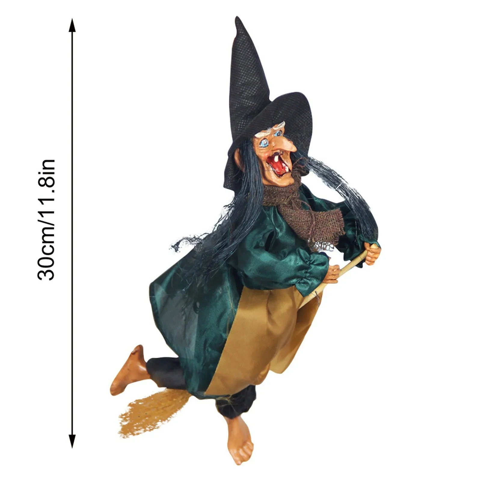 Halloween Talking Hangings Witch Halloween Decorations Animated Witch With LED Eyes And Spooky Sounds Horror Scense Props ﻿ - Image 3