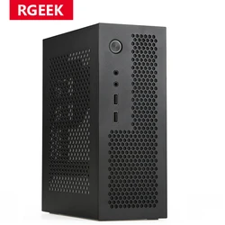 Rgeek A09 Mini ITX Desktop HTPC Computer Case for ITX Motherboard Small 1U/Flex Gaming PC Case Chasis for Home and Office USB3.0