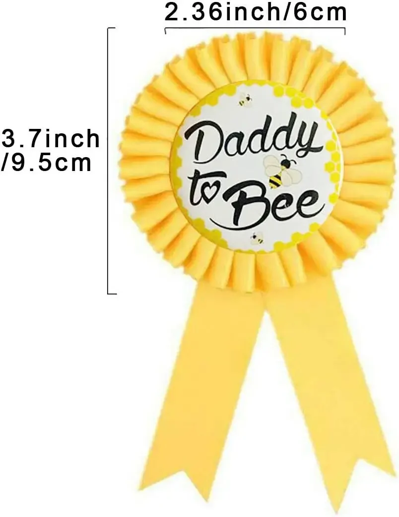 Baby Shower Party Gender Reveal Sash for Mom to Bee & Dad to Bee Badge New Dad Party Gifts Welcome Baby Sash Baby Shower Decor