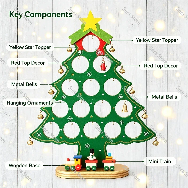 Household Xmas Tabletop Exquisite Christmas Tree Ornament For Indoor Holiday Scene Decoration