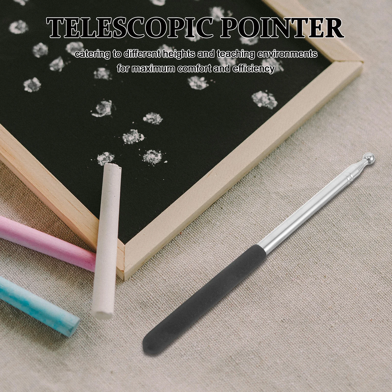 

2Pcs Telescopic Pointer Stainless Steel Extendable Portable Classroom Outdoor Presentation Flag Pole Handheld Guide Stick