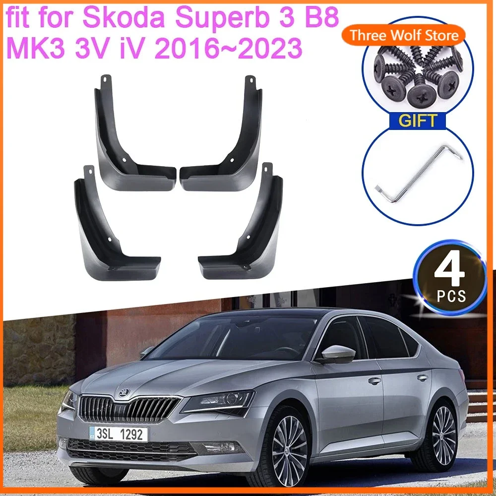 

Для Skoda Superb 3 B8 MK3 3V iV 2016 2017 2018 2019 2020 2021 2022 2023 брызговики брызговики защита крыла задние аксессуары