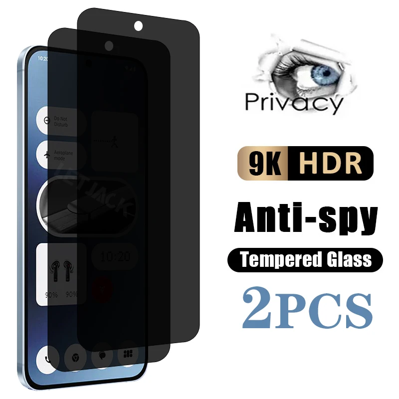 

2Piece Privacy Screen Protector For Nothing Phone (2a) Anti-Spy Protective Film For Nothing Phone (2) Tempered Glass Not Unlock