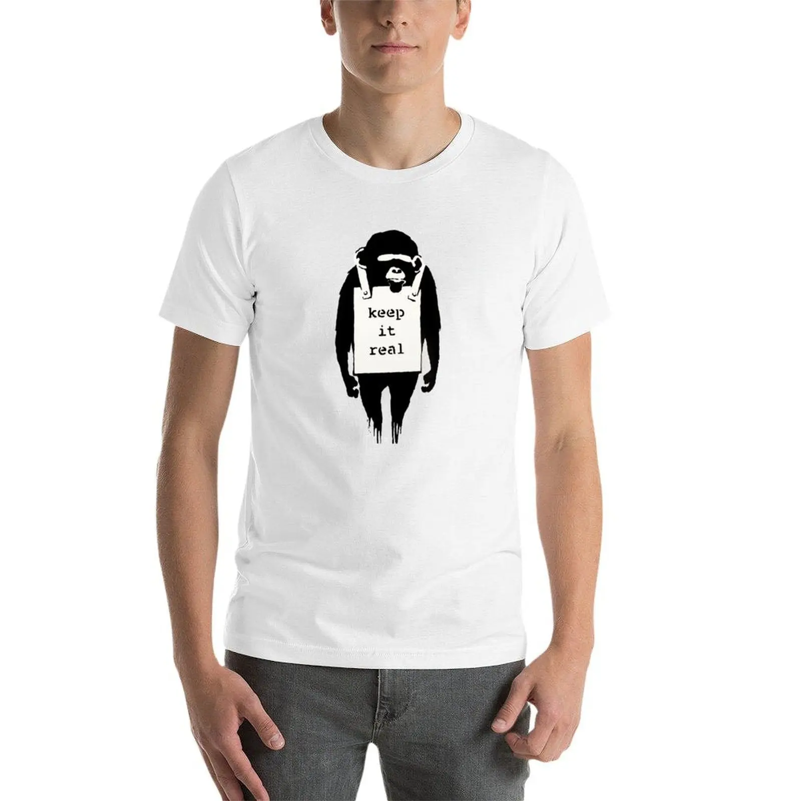 Keep it Real Banksy T-Shirt t shirts for man t shirt personalised man t shirt designer