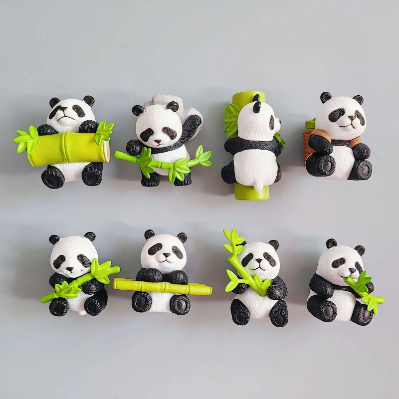 

Panda Fridge Magnets 3D Creative Kitchen Home Magnetic Decoration Cute Animal Whiteboard Message Board Decoration Gift
