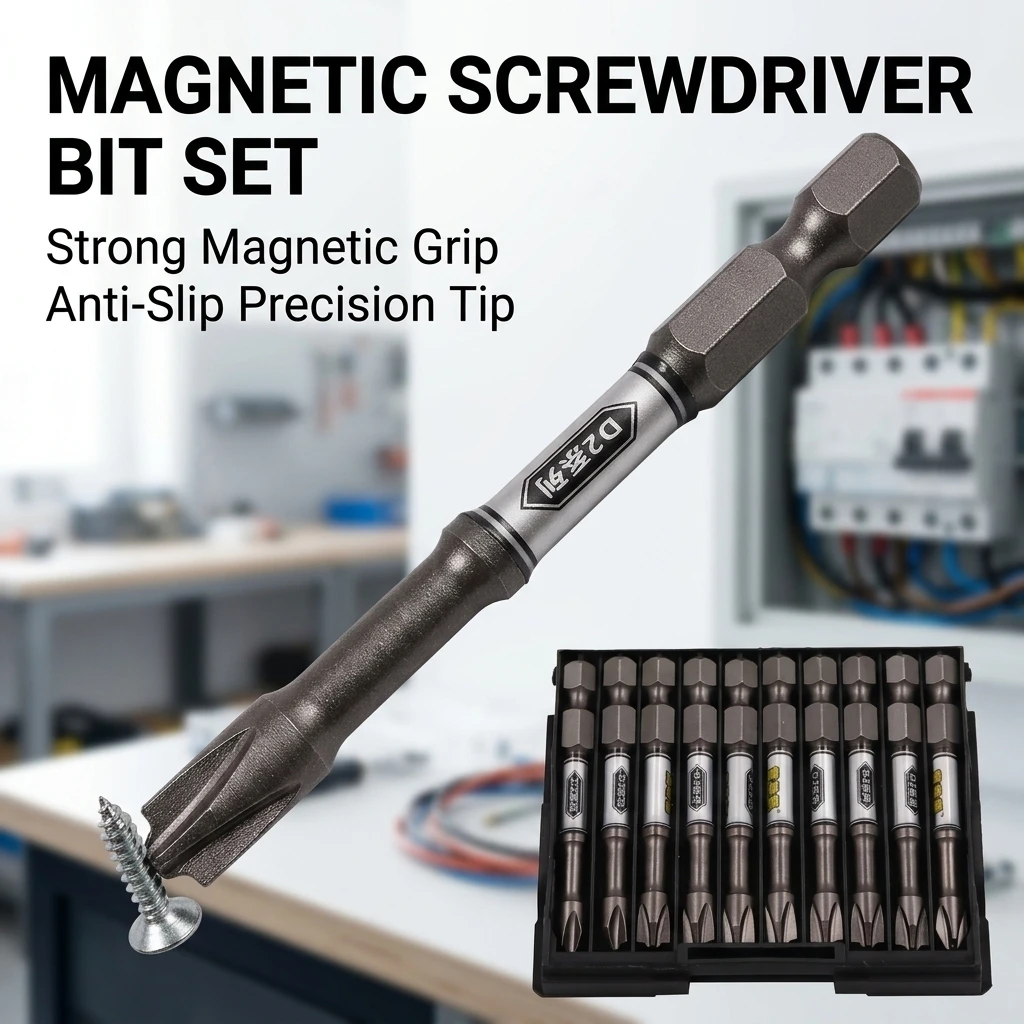 Electrician Screwdriver Bit Set 11pcs Alloy Steel for Home Circuit Repair Magnetic Security Bits Hardness Hand Drill Bit