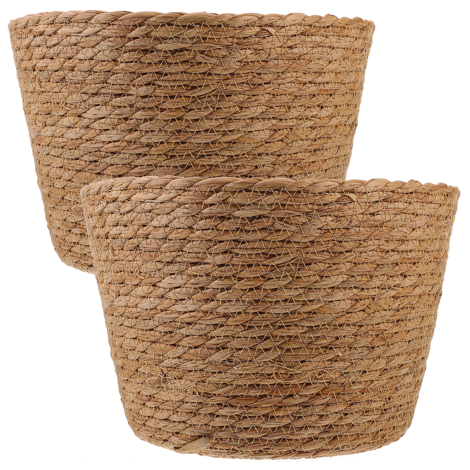 

2pcs Rattan Flower Basket Woven Planter Straw Baskets Decorative Planters Small Medium Large Size