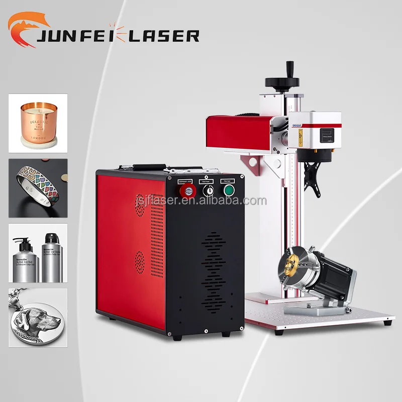 JUNFEI  Laser Carving Machines 20W 30W 50W 100W On Gold Sliver Carbon Colorful Customizion For DIY Arts And Crafts