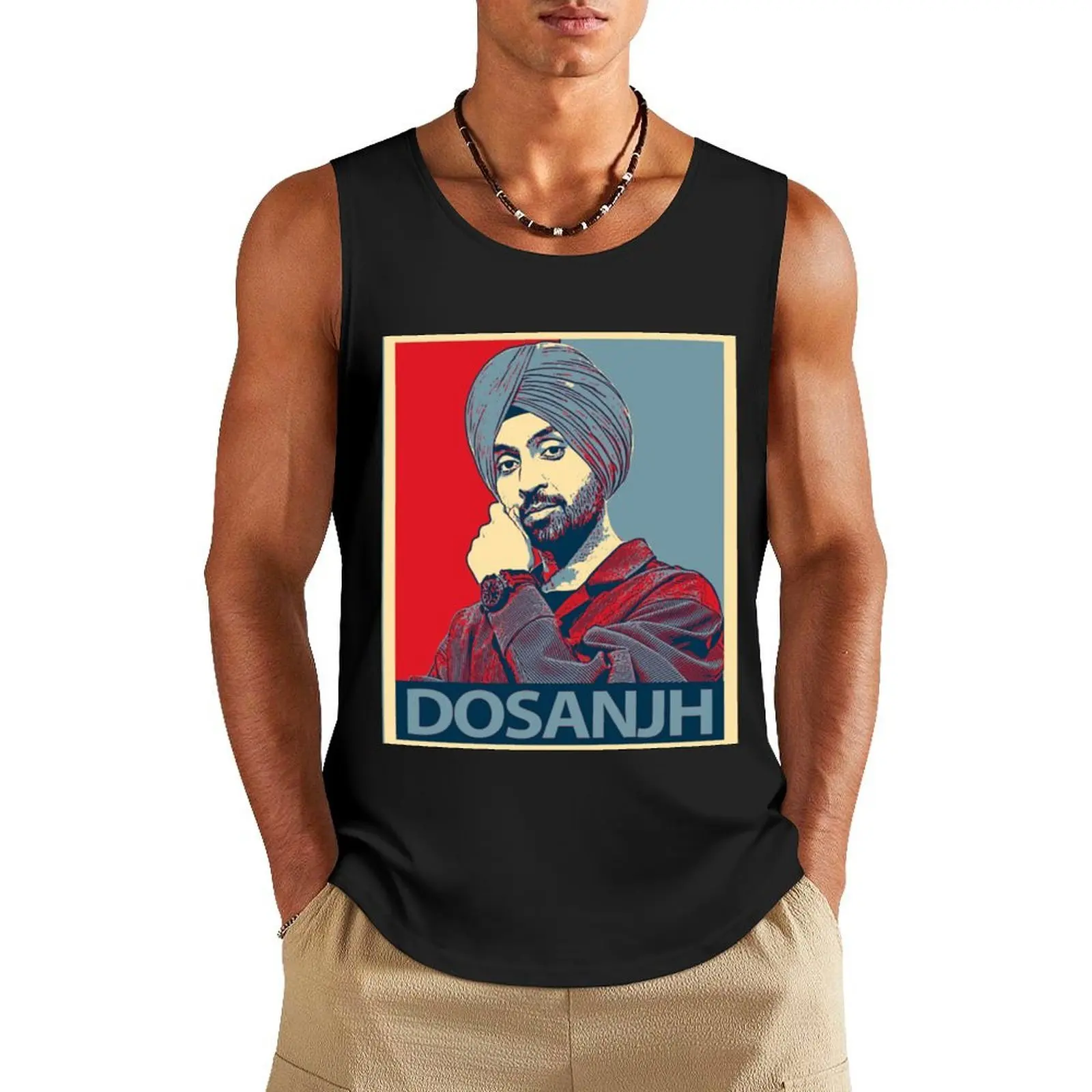 

Diljit Dosanjh Tank Top sleeveless man shirts gym clothes man gym shirt man