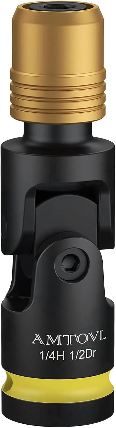 

AMTOVL 1/2" Drive to 1/4" Allen Adapter,Universal Joint Chuck