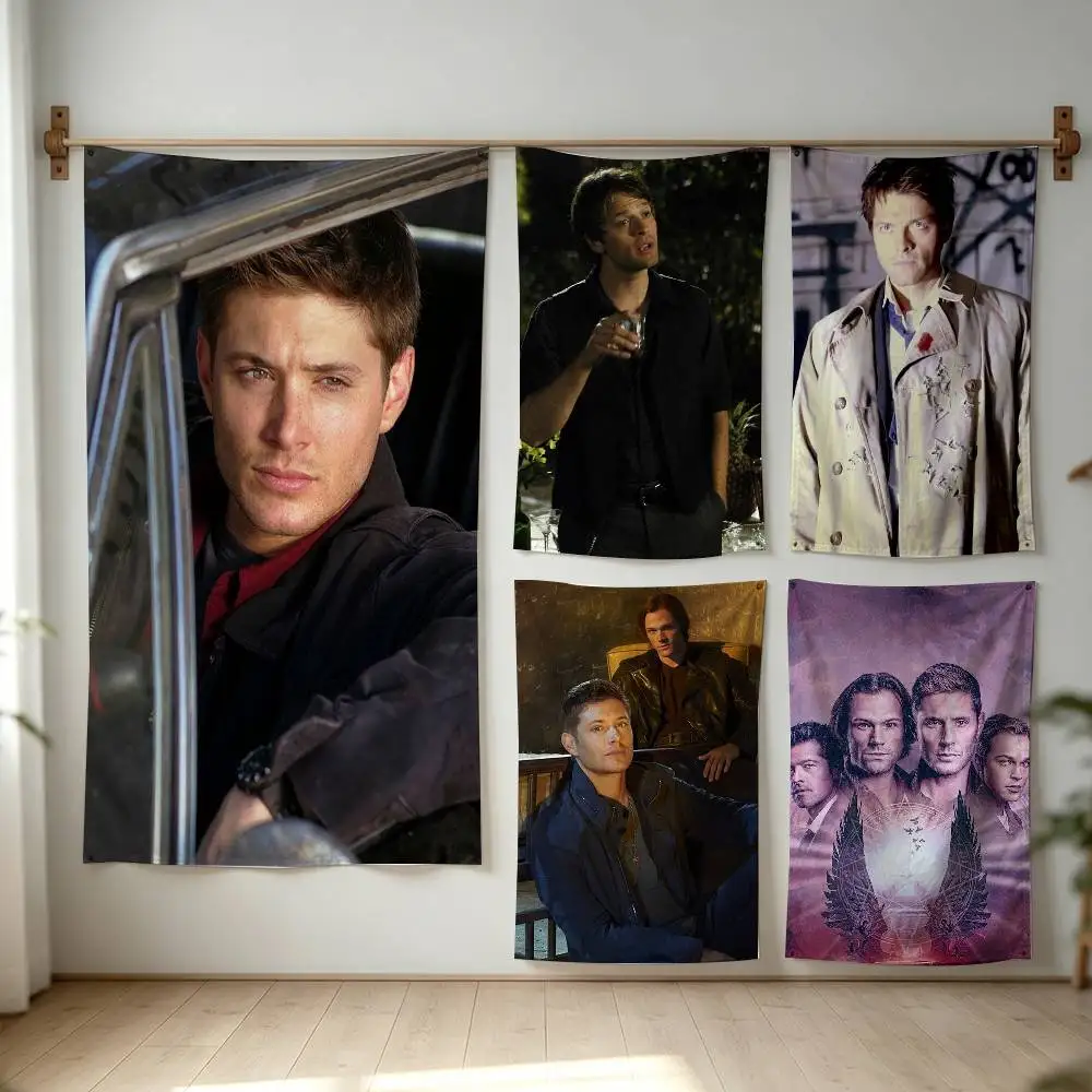 S-Supernatural Tv Show Flag Digital Printing Banner for Garage Wall Out Door Decoration