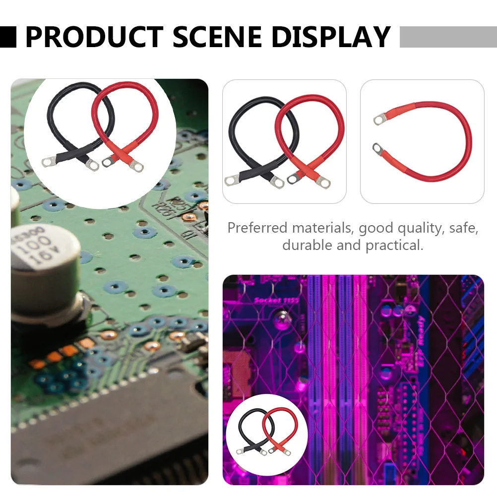 

2 шт. кабель медный силовой инверторный кабель двигатель автомобиля прочный безопасный хорошая электропроводность инверторные кабели