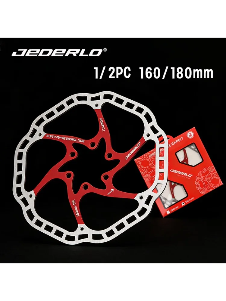 AliExpress NONE JEDERLO Bicycle Brake Rotors 160/180MM Bike Disc Rotor 6-Bolt Road Mtb Bike Brake Disc Ultra-Light Disk Rotors 6 Bolts 1/2PC