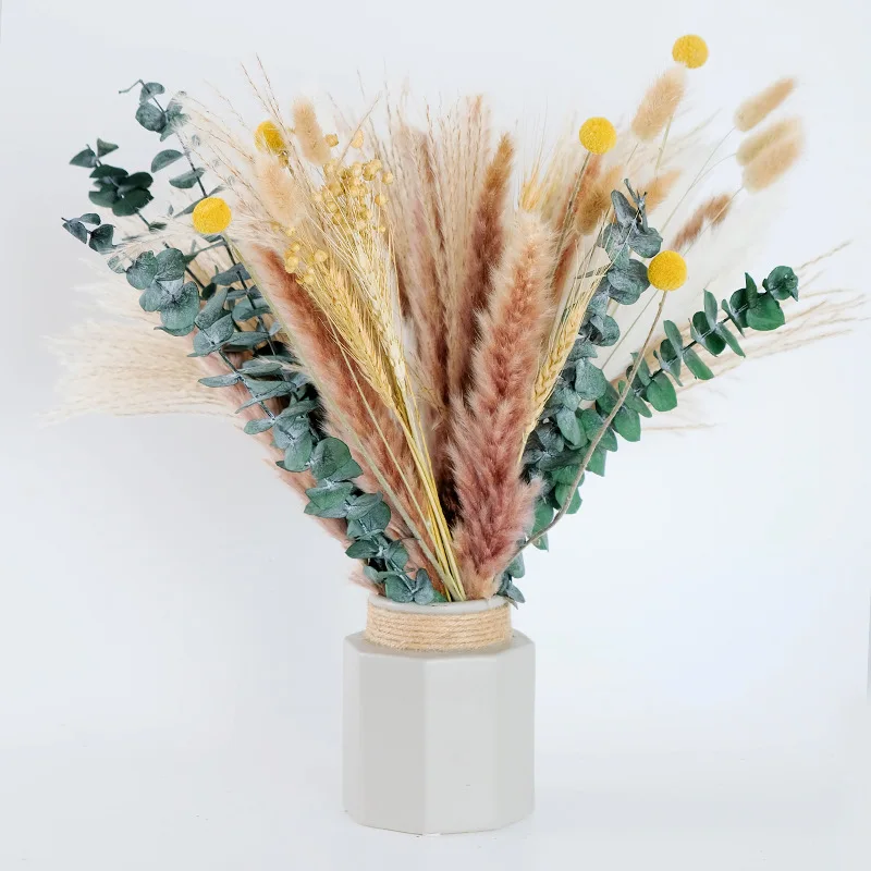 Dried Flowers Pampas Grass Flores Artificial Flowers Fake Wedding Decoration Fleurs Artificielles Naturelle Christmas Home Decor