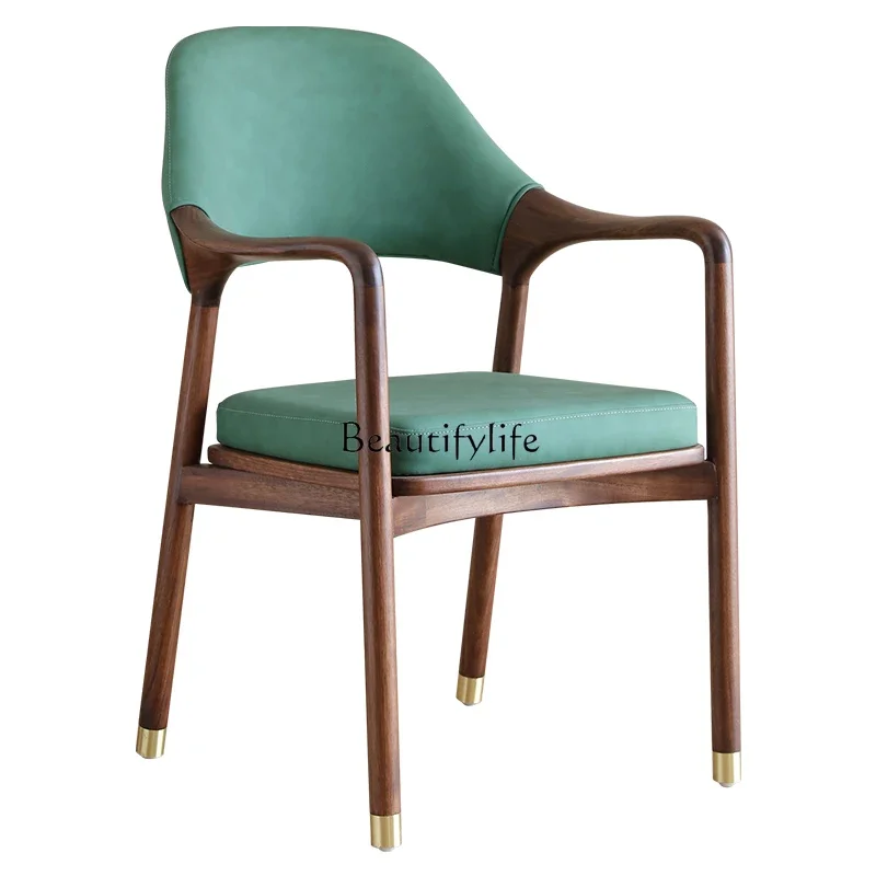 

ls 18African Ebony Dining Chair Living Room Study Backrest Hotel Electric Dining Table Chair