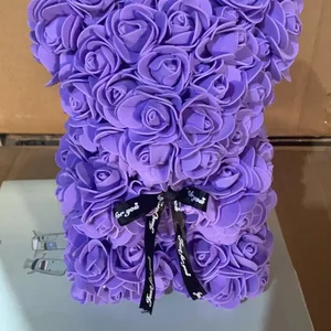 25 سنتيمتر دمية دب وردية مع زهرة عيد الحب هدية عيد الميلاد هدية حفلة هدية أعلى 6 دمى دببة مبيعات بالجملة 25 مارس - No1