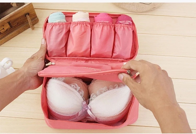Reise-Unterwäsche-Organizer für Damen, Große Tragbare Aufbewahrungstasche für Zuhause mit Griffen – Detail 16