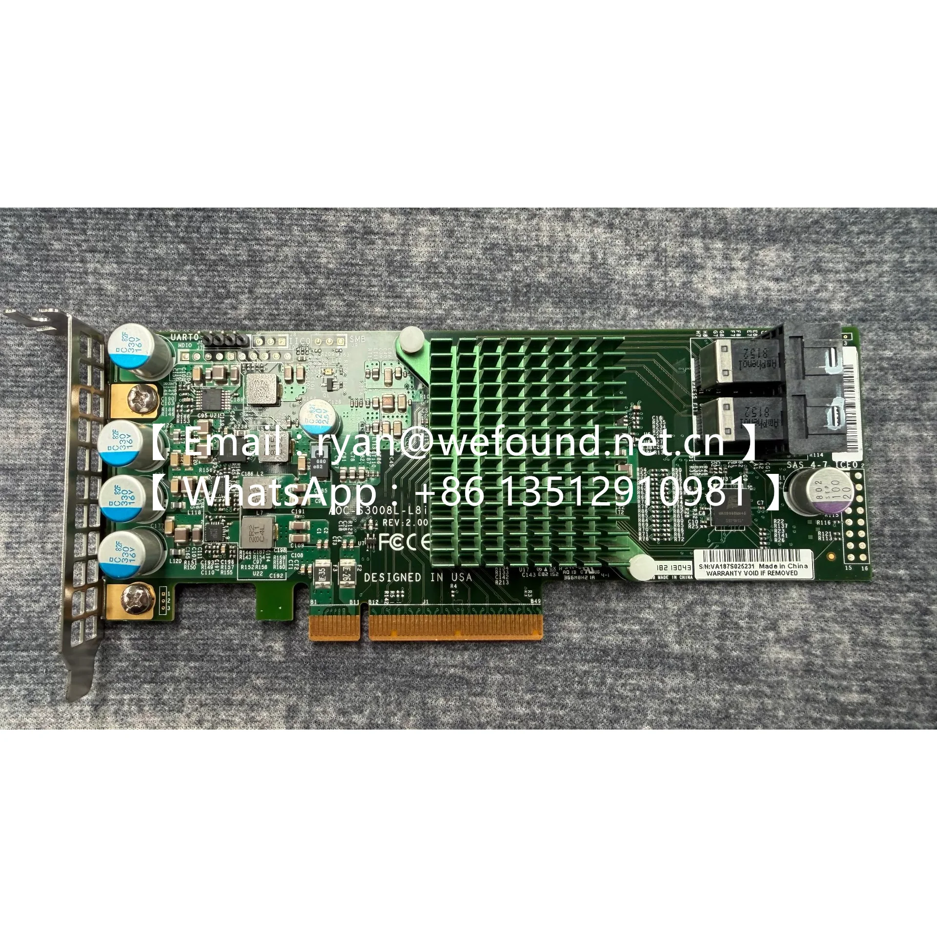 AOC-S3008L-L8i S3008L-L8i 12Gb/s Eight-Port SAS Internal RAID Adapter