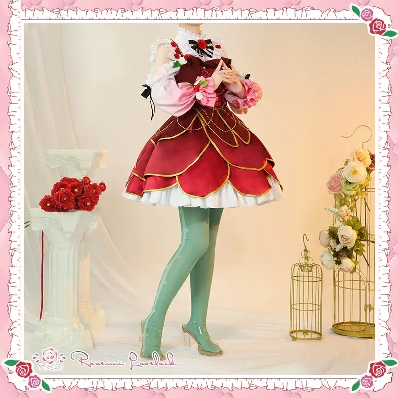 Rosemi Lovelock Cosplay Kostuum Obsydia Vtuber Kleding Vrouwen Schattige Jurk Halloween Uniformen Feestpak Op Maat Gemaakt