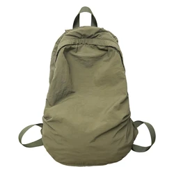 Large Capacity Waterproof Nylon Backpacks Solid Soft Light Leisure Or Travel Bags College style Cloth Packages Korea Casual Bag