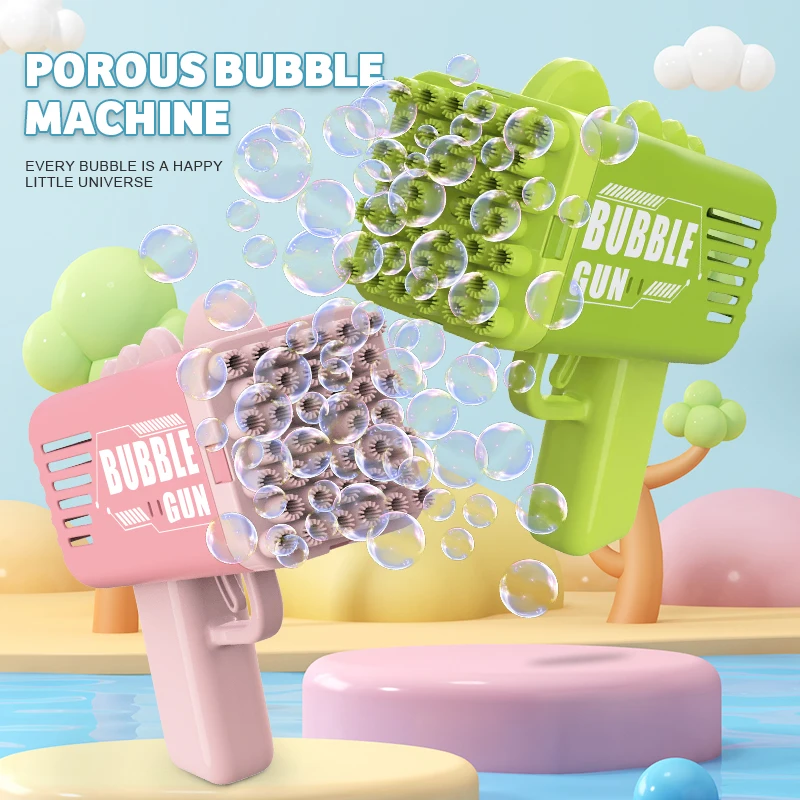 Pistola de burbujas de dinosaurio de mano eléctrica, pistola de burbujas para niños, juguete para exteriores, regalo de interacción entre padres e hijos sin batería de agua de burbujas