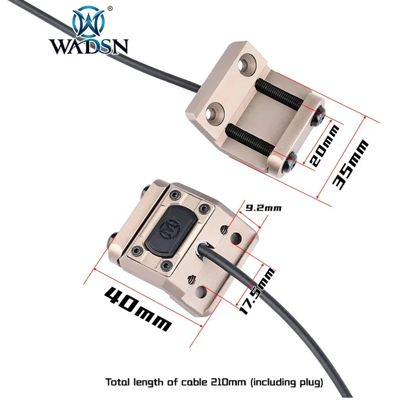Modbutton táctico WADSN SF remoto para raíl M-LOK KeyMod Airsoft - imagen 4