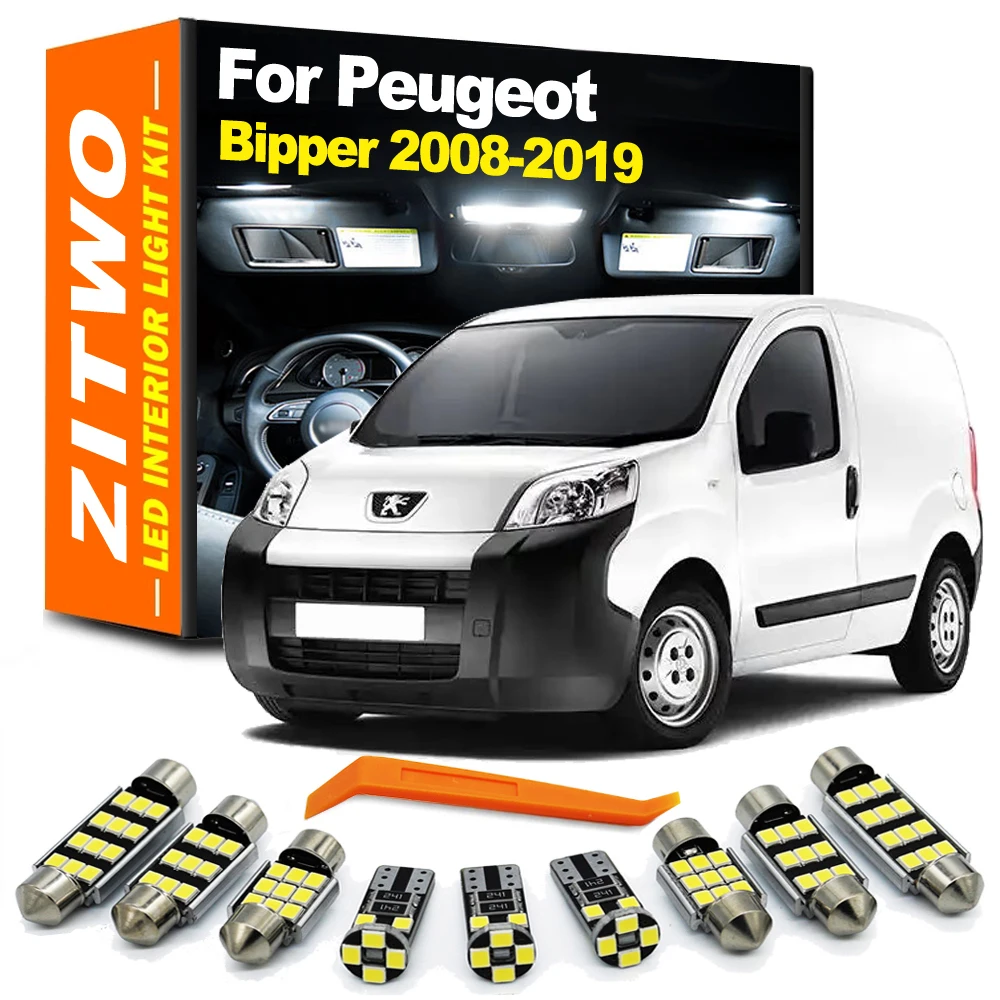 7Pcs Car LED Interior Dome Map Reading Light Bulb Kit For Peugeot Bipper Tepee Bus Van 2008 2009 2010- 2015 2016 2017 2018 2019