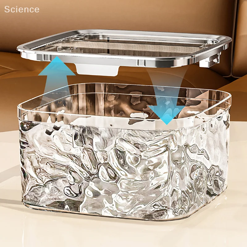 Transparent Waterproof Hair Accessories Organizer Box With Lid Removable Mini Desktop Storage Box Large Capacity Storage Box