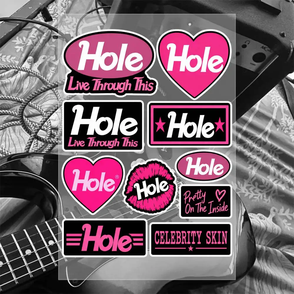 H-ole Aesthetic Graffiti Waterproof PVC Stickers for Car Motorcycle Skateboard Helmet Notebook