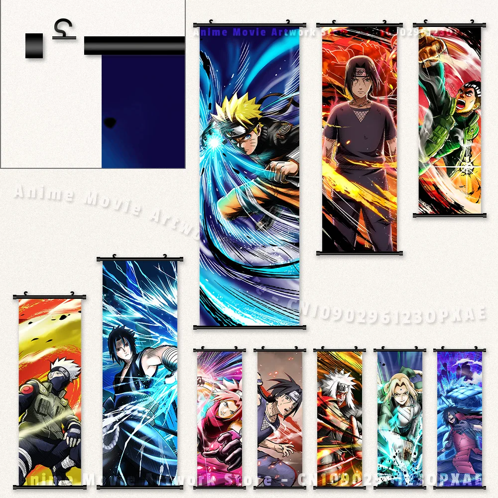 

Anime Naruto Canvas Room Home Decoration Wall Art Hanging Painting Uchiha Itachi Figures Print Scrolls Picture Interior Poster
