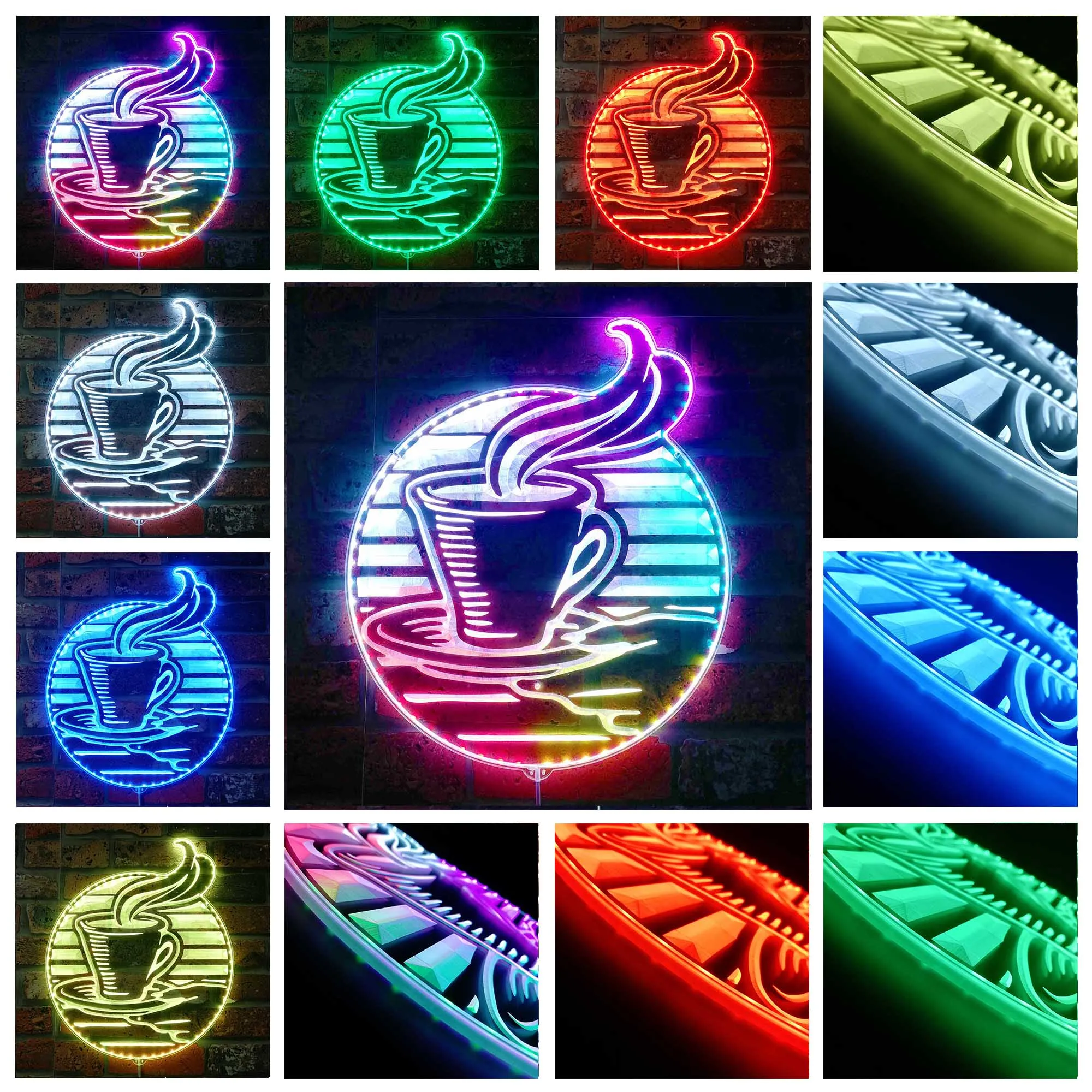 Coffee Cafe Espresso Cup Glam Led Neon Sign st06-fnd-i0214-c