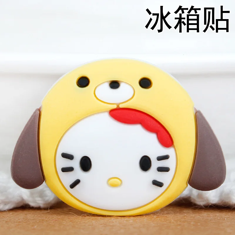 Cartoon Cute Hello Kitty Silicone Decore Mini Refrigerator Home Decoration Sticker Magnets For Fridge Souvenir Whiteboard Magnet