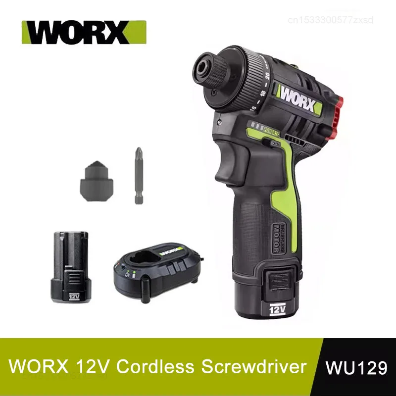 

Worx WU129 12 В Аккумуляторная отвертка Двухскоростная 40 Нм 1800 об/мин Бесщеточный двигатель Регулируемый крутящий момент Беспроводная дрель Универсальная батарея